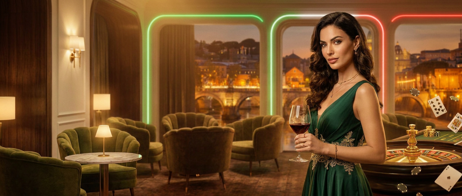 Eleganckie lobby kasyna Twindor z ruletką